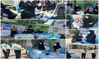 برپایی میز خدمت نیروهای شبکه بهداشت و درمان پاکدشت در مصلی بزرگ شهرستان  